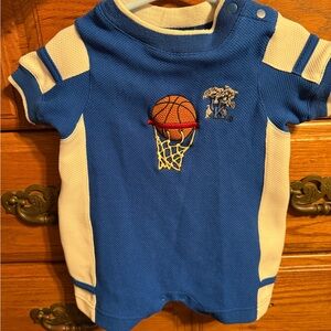 Blue and White Kids Basketball romper